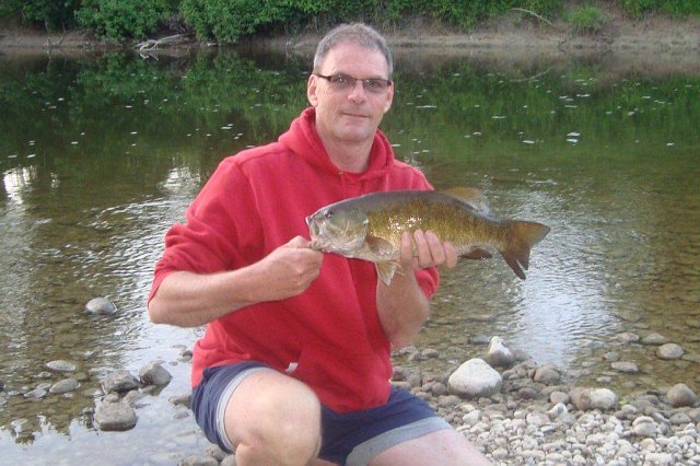 040.jpg - Paul Walker from Corunna caught this nice smallie on the Saugeen.