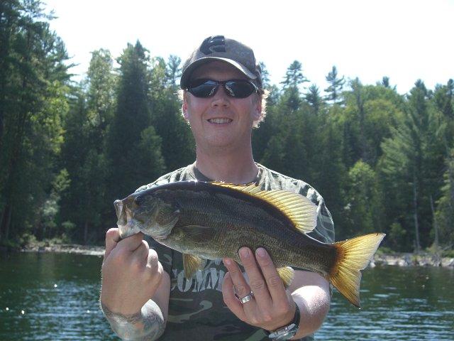 072.JPG - Another smallmouth Dave caught while on his vacation stay at Limerick Lake.