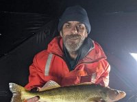 John with a great Belwood Lake Ice-Fishing caught Walleye ...