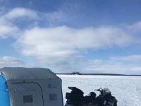 Tom Ice Fishing on Lake Abitibi ...
