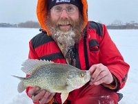 Wally's great Crappie while Ice Fishing ....