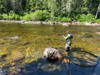 Keith Fighting an Atlantic Salmon ...