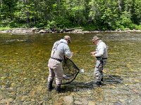 Keith Fighting another Atlantic Salmon ...