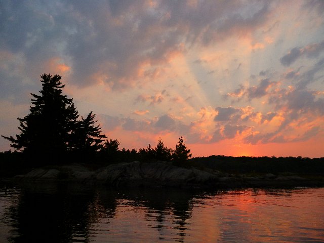 P1000269.JPG - Sunset on Blackstone Lake, taken by Danny Pottruff