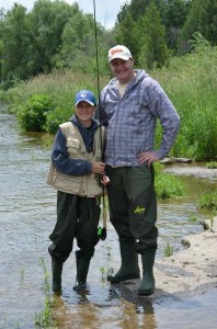 Father and Son, Bruno and Paul on the Grand River