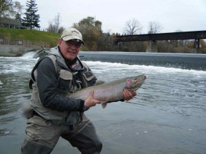 Andy with a Grand River Steelhead at Caledonia