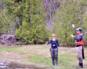Casting Lessons Female on the Grand River A