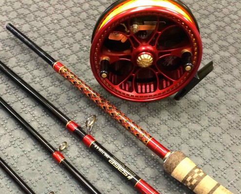 Sage One Custom 7136B-6 Custom Float Rod Build with Red Zeppelin with Butt Wrap to match