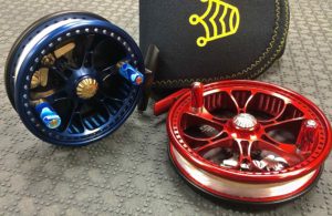 Kingpin Mini Zeppelin Blue and Red Centerpin Float Reel Post Handle Conversion AAA