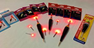 Assorted Night Fishing Lighted Floats and Accessories Technium Rod Lights DDD