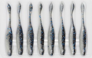 3.5 Swim Minnow Pro Blue Red Paddle Tail Swimbait Trailer for A Rig 50  pack