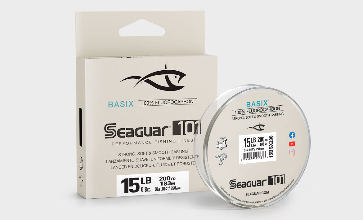 Seaguar BasiX 100% Fluorocarbon - Hook, Line and Sinker - Guelph's #1 Tackle  Store Seaguar BASIX 100% Fluorocarbon